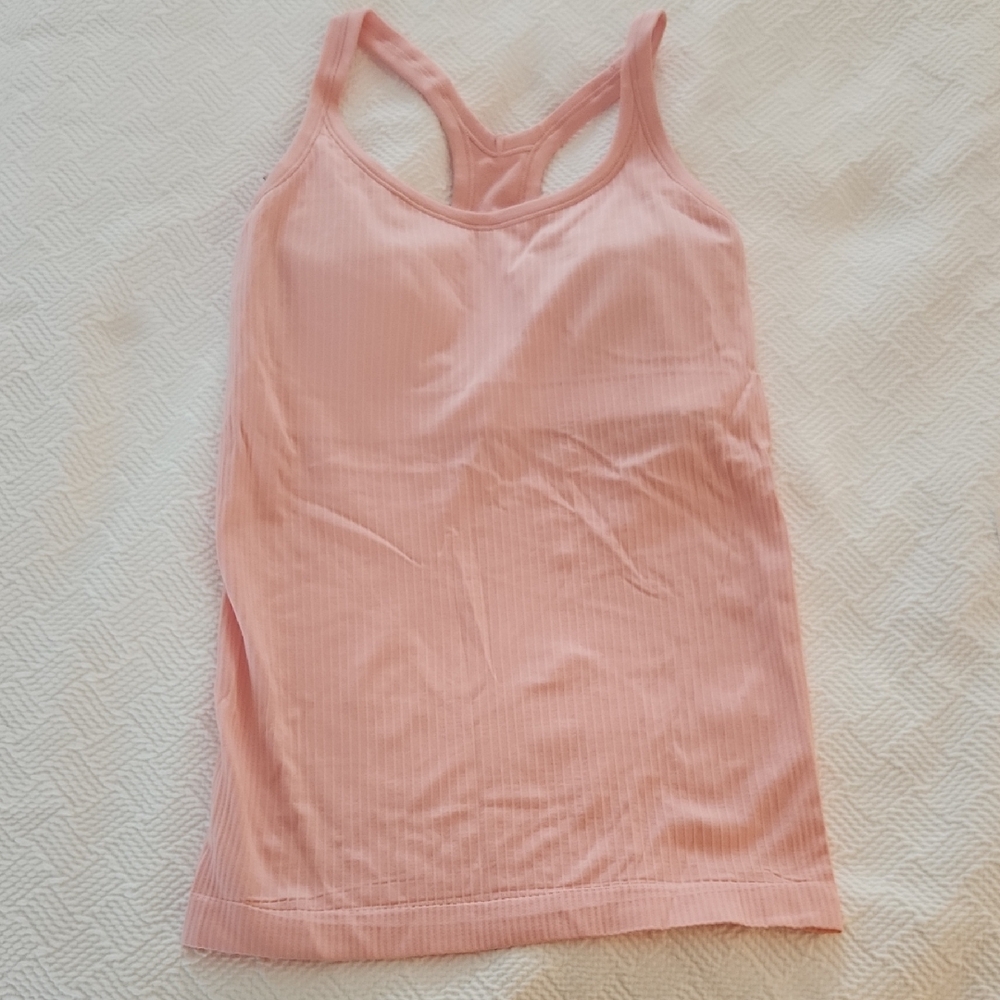 Lululemon Athletica Light Pink Ribbed Tank Top